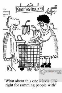 "What about this one Mavis, just right for ramming people with."